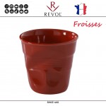Froisses "Мятый керамический стаканчик" для кофе, 120 мл, красный, REVOL