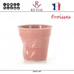Froisses "Мятый керамический стаканчик" для кофе эспрессо, 80 мл, розовый, REVOL