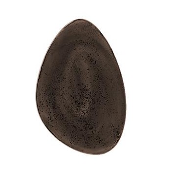 Блюдо «Крафт Грэй»; фарфор; H=35, L=370, B=240мм; серый