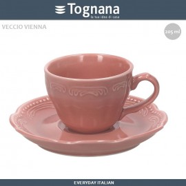 Блюдце для чашки 200 мл (без чашки) Vecchio Vienna Charme розовый, Tognana Блюдце для чашки 200 мл (без чашки) Vecchio Vienna Charme розовый, Tognana