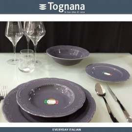 Обеденная тарелка Vecchio Vienna Charme серый, D 28 см, Tognana