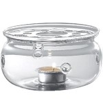 Комплект д/подогрева чайника; стекло, нерж.; D=138, H=77мм; прозр., серебрян.