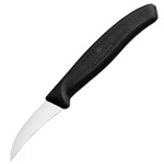 Нож для декоративной нарезки c черн.ручкой, L 19 см, W 6 см,  сталь нержавеющая, Victorinox