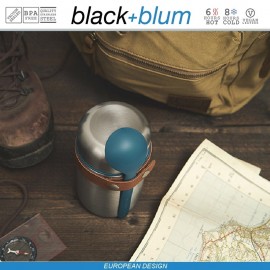 Food Flask Термос для горячего, 400 мл, сталь, темно-синий, Black+Blum