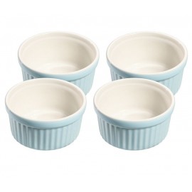 Набор керамических форм для духовки и морозильника, 4 шт, D 10 см, цвет голубой, Kuchenprofi