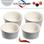Набор керамических форм для духовки и морозильника, 4 шт, D 10 см, цвет серый, Kuchenprofi