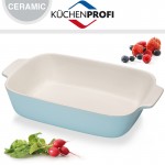 Керамическая форма для духовки, морозильника и подачи, 30 см х 18,5 см, цвет голубой, Kuchenprofi
