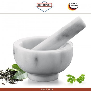 Ступка с пестиком D 11 см, H 7 см, мрамор, Kuchenprofi