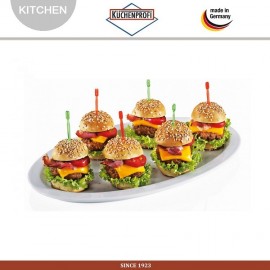 Пресс для котлет-гамбургеров, 3 отсека, D 6 см, сталь, Kuchenprofi