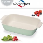 Керамическая форма для духовки, морозильника и подачи, 30 см х 18,5 см, цвет зеленый, Kuchenprofi