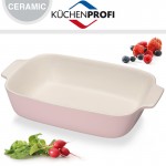 Керамическая форма для духовки, морозильника и подачи, 36,5 см х 23 см, цвет розовый, Kuchenprofi