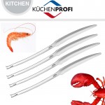Вилки для раков, лобстеров, 4 штуки, сталь 18/10, Kuchenprofi