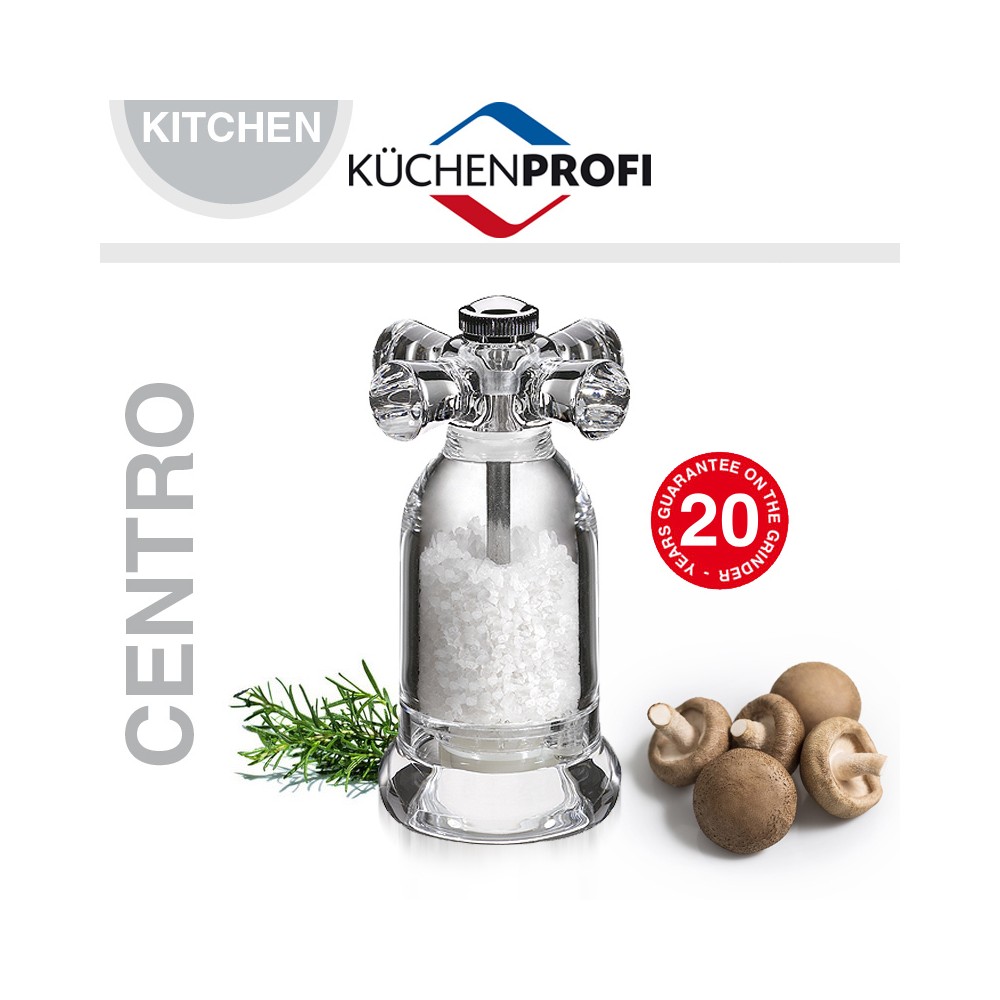 Мельница для соли "Centro", H 14,5 см, акрил, Kuchenprofi