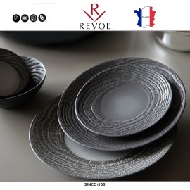 Десертная тарелка ARBORESCENCE черно-серый, D 16 см, ручная работа, REVOL