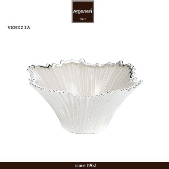 Ваза VENEZIA декоративная, жемчужно белый, D 15 см, Argenesi