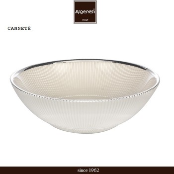 Ваза CANNETE декоративная, жемчужно белый, D 20 см, Argenesi