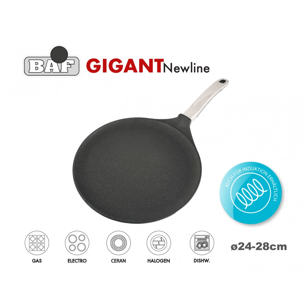 GIGANT Newline Антипригарная блинная сковорода, D 28 см, индукционное дно, BAF, Германия