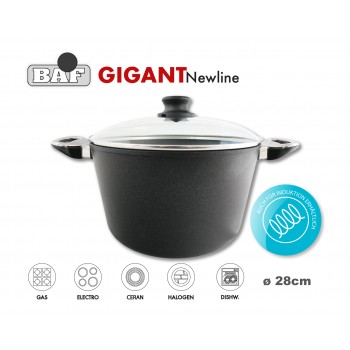GIGANT Newline Антипригарная кастрюля высокая, 8.5 литра, D 28 см, BAF, Германия