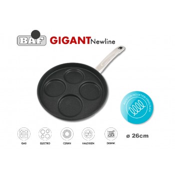 GIGANT Newline Антипригарная сковорода для оладьев и яиц, D 26 см, BAF, Германия