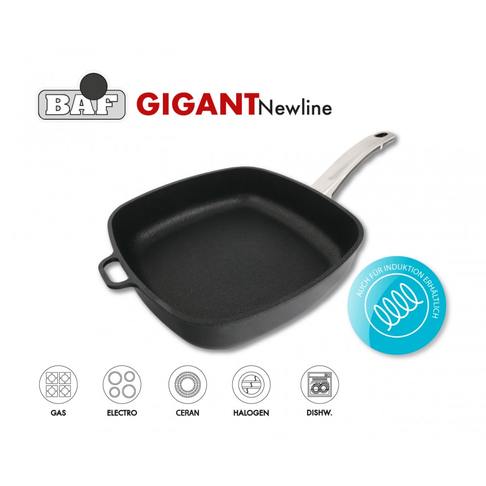 GIGANT Newline Антипригарная сковорода квадратная, 24 х 24 см, индукционное дно, BAF, Германия