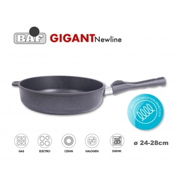 GIGANT Newline Антипригарная глубокая сковорода со съемной ручкой, D 24 см, BAF, Германия