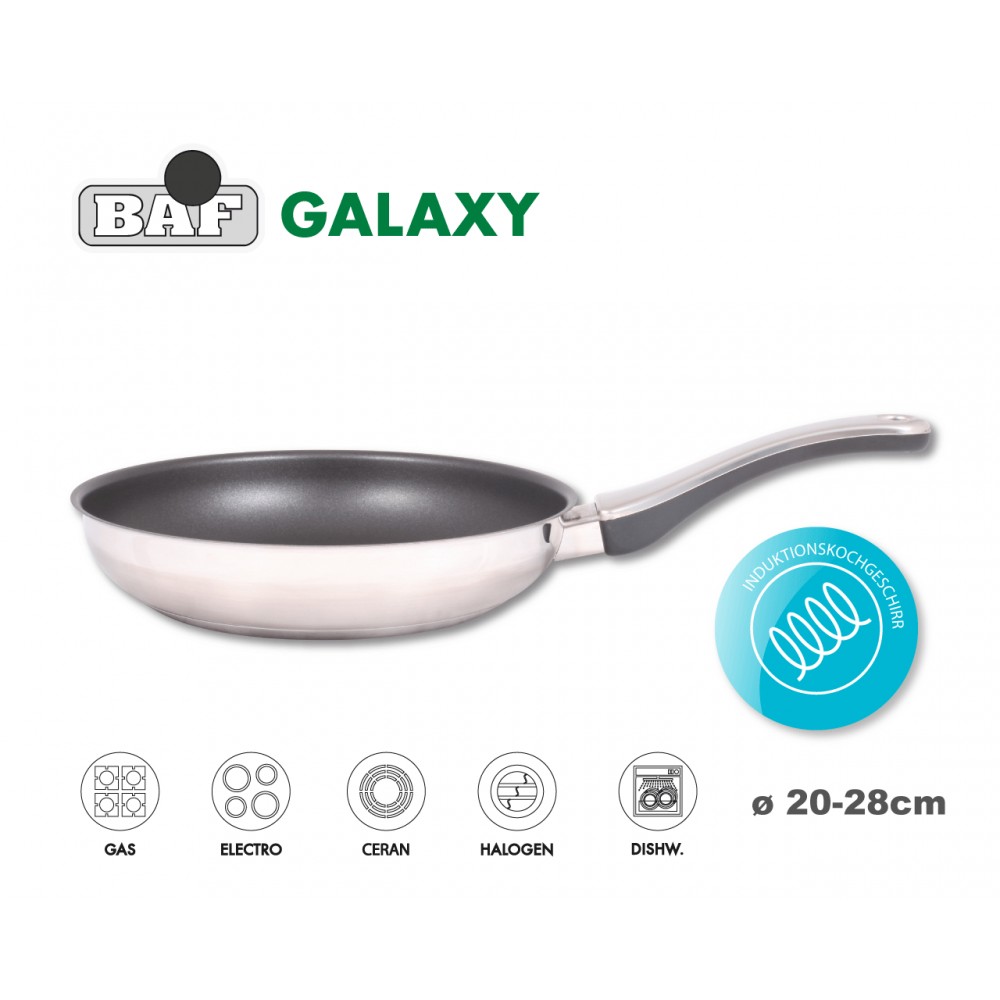 GALAXY Антипригарная сковорода, D 20 см, индукционное дно, BAF, Германия