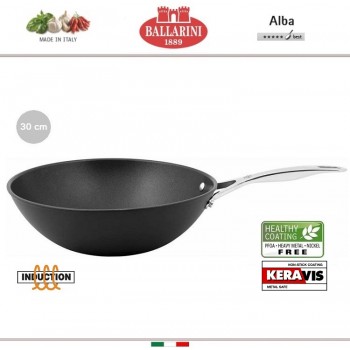 Антипригарный Вок Alba, D 30 см, индукционное дно, Ballarini