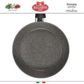 Антипригарная глубокая сковорода Ferrara, D 24 см, гранитное покрытие, датчик нагрева Thermopoint, Ballarini