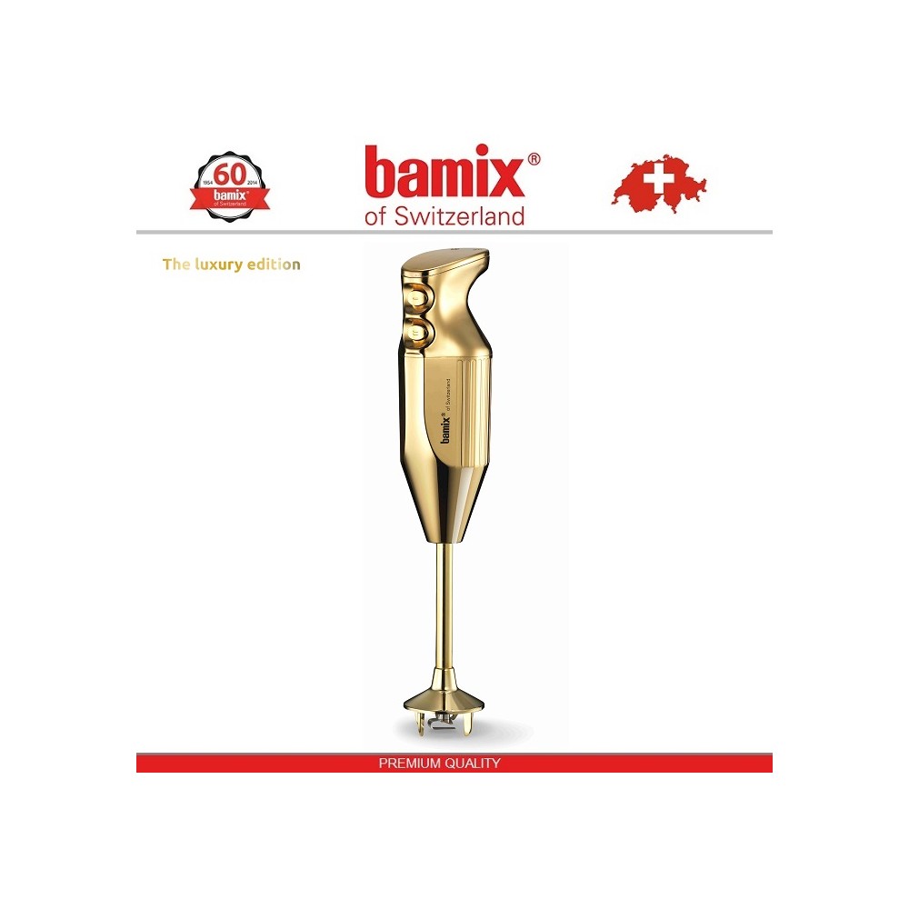 BAMIX M200 Queen Gold LuxuryLine блендер, 24K золотое покрытие, Швейцария