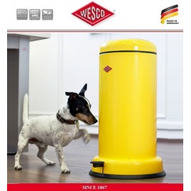 Бак для мусора BASEBOY с внутренним съемным ведром, 20 литров, цвет желтый, сталь, Wesco