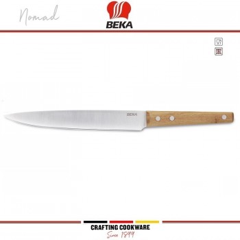 NOMAD Нож для нарезки, лезвие 20 см, нержавеющая сталь, акация, Beka