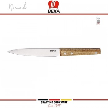 NOMAD Нож универсальный, лезвие 14 см, нержавеющая сталь, акация, Beka