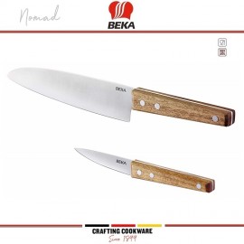 NOMAD Набор ножей: поварской нож (лезвие 20 см) и нож для овощей и фруктов (лезвие 9 см), Beka