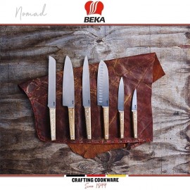 NOMAD Нож для хлеба, серрейторное лезвие 20 см, нержавеющая сталь, акация, Beka