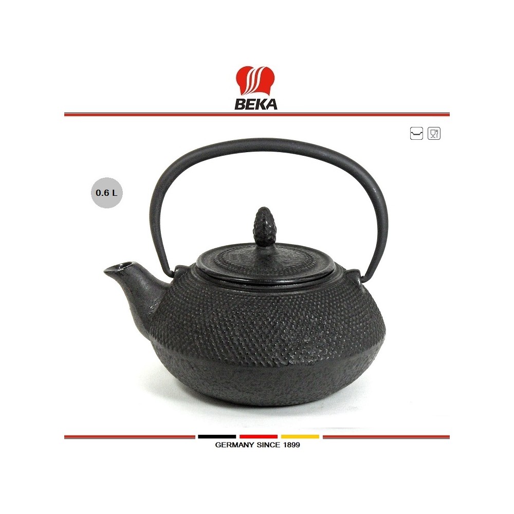 Заварочный чайник MINI CEYLON чугунный со съемным ситечком, 0.6 л, Beka