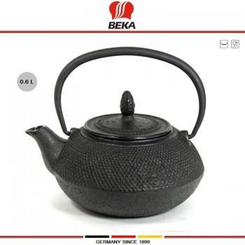 Заварочный чайник MINI CEYLON чугунный со съемным ситечком, 0.6 л, Beka