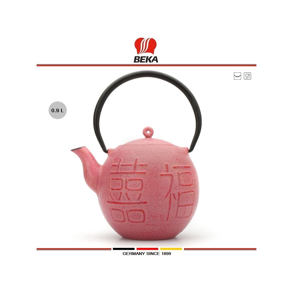 Заварочный чайник FU CHA чугунный со съемным ситечком, 0.9 л, Beka