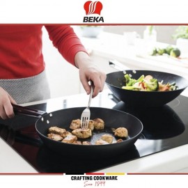 Антипригарная сковорода MASTER для любых плит и духовки, D 28 см, карбоновая сталь, индукционное дно, Beka