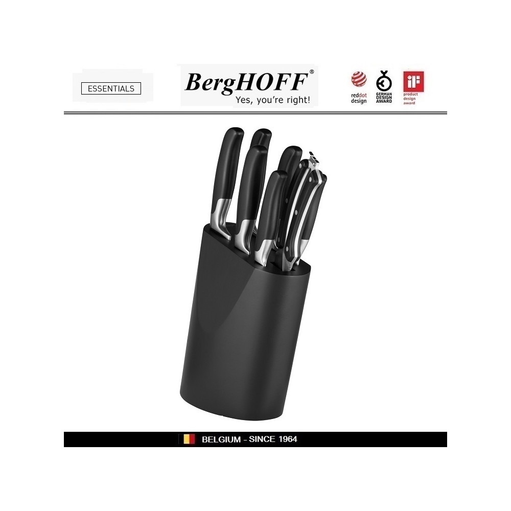 Набор кухонных ножей Essentials на подставке, 7 предметов, BergHOFF
