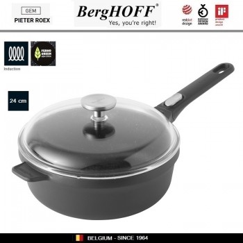 GEM Антипригарная сковорода-сотейник со съемной ручкой, D 24 см, BergHOFF