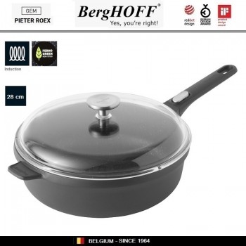 GEM Антипригарная сковорода-сотейник со съемной ручкой, D 28 см, BergHOFF
