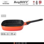 GEM Red Антипригарная сковорода-гриль со съемной ручкой, 24 см, BergHOFF