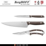 Набор кухонных ножей RON, 2 ножа и ножницы для разделки, BergHOFF