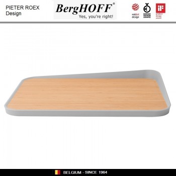 LEO Доска бамбуковая разделочная с углом и нескользящим основанием, BergHOFF