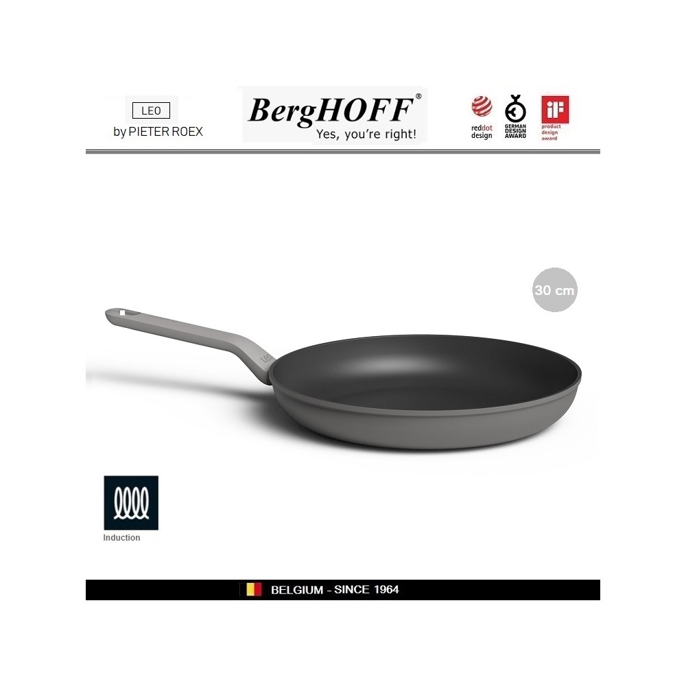 LEO Антипригарная сковорода, D 30 см, индукционное дно, BergHOFF