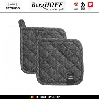 GEM Комплект кухонных прихваток, 2 шт 20 х 20 см, хлопок, BergHOFF
