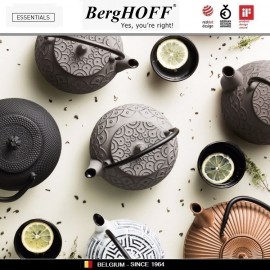 Заварочный чайник STUDIO чугунный с ситечком, 1.4 л, цвет черный, BergHOFF