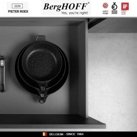 GEM Red Антипригарная сковорода со съемной ручкой, 2.4 л, D 28 см, BergHOFF