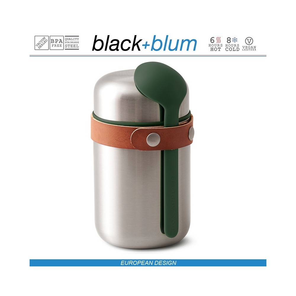 Food Flask Термос для горячего, 400 мл, сталь, оливковый, Black+Blum