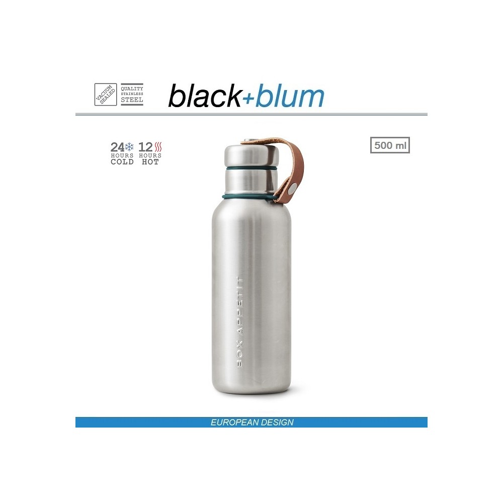 Water Bottle M термос для напитков, стальной-бирюзовый, 500 мл, Black+Blum